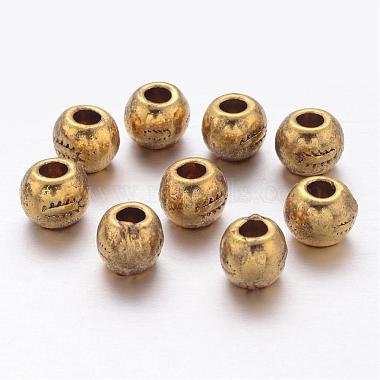 7mm Round Alloy Beads