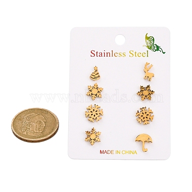 304 Stainless Steel Stud Earring Kits(EJEW-H142-02G)-5