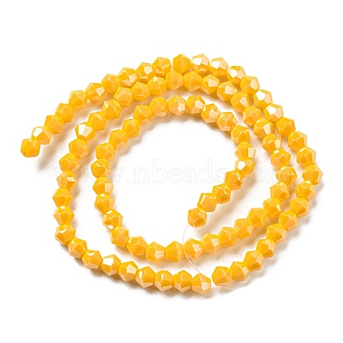 Opaque Solid Color Electroplate Glass Beads Strands(GLAA-F029-P4mm-C04)-2