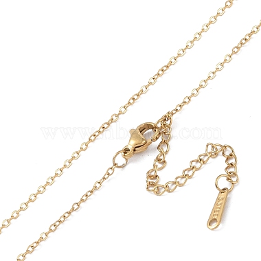 201 Stainless Steel Cable Chain Necklaces(NJEW-P309-15A-G)-3