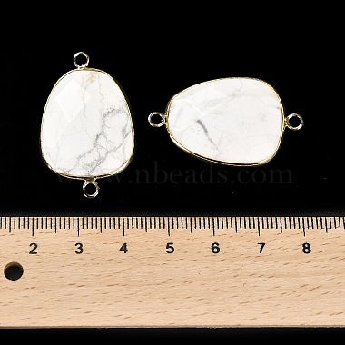 Natural Howlite Faceted Connector Charms(G-F763-02G-05)-3