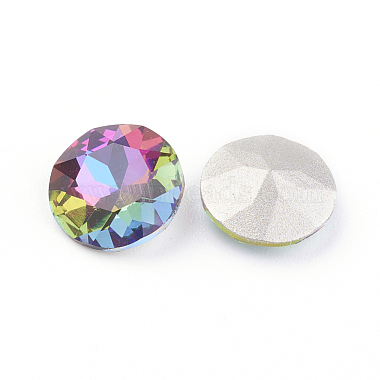 Pointed Back & Back Plated Glass Rhinestone Cabochons(RGLA-J012-10mm-001VO)-2