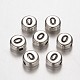 Flat Round Antique Silver Tone Alloy Number Beads(PALLOY-K194-00AS)-1