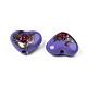 Flower Printed Opaque Acrylic Heart Beads(SACR-S305-28-M03)-3