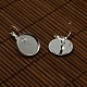 Clear Domed Glass Cabochon Cover and Brass Leverback Earring Settings for DIY(DIY-X0160-S-RS)-5