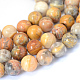 Agate folle naturel chapelets de perles rondes(X-G-E334-8mm-20)-1
