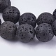 Brins de perles de pierre de lave naturelle(G-R193-18-10mm)-3