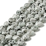 Natural Sesame Jasper/Kiwi Jasper Beads Strands, Heart, 12x12~12.5x5~5.5mm, Hole: 1.2mm, about 33~34pcs/strand, 15.35''(39cm)(G-B022-12C)