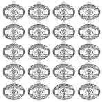20Pcs Tibetan Style Hollow Alloy Pendants, Lead Free & Cadmium Free, Flat Round with Triple Moon Goddess, Pagan Jewelry Charms, Antique Silver, 39x34x1.5mm, Hole: 3mm(FIND-LP0001-93AS)