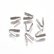 Tarnish Resistant 304 Stainless Steel Cord Ends, End Caps, Stainless Steel Color, 7x3mm(STAS-L234-159A)