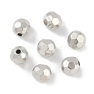 CCB Plastic Beads, Round, Faceted, 7.5x7mm, Hole: 1.8mm(ALUM-U001-01B-03)