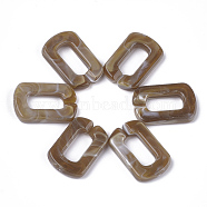 Acrylic Linking Rings, Quick Link Connectors, For Jewelry Chains Making, Imitation Gemstone Style, Oval, Dark Goldenrod, 30.5x20x5mm, Hole: 17.5x8mm, about: 220pcs/500g(OACR-S021-28I)