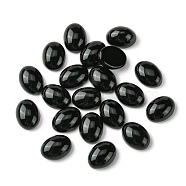 Synthetic Black Stone Cabochons, Oval, 8~8.5x6~6.5x2.5~3.5mm(G-A094-01B-38)