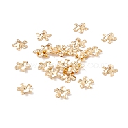 304 Stainless Steel Bead Caps, 5-Petal, Flower, Real 18K Gold Plated, 6.5x1.5mm, Hole: 1.2mm(STAS-P307-11G)
