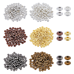 600Pcs 6 Colors Brass Spacer Beads, Cadmium Free & Lead Free, Rondelle, Mixed Color, 5x2mm, Hole: 1.5~2mm, 100pcs/color(KK-CA0003-58)