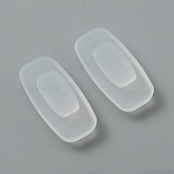 Silicone Eyeglass Nose Pads, Oval, for Glasses Accessories, White, 13x6.5x4.5mm, 2Pcs/set(SIL-WH0014-09B)