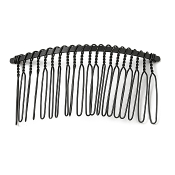 Iron Hair Comb Findings, Electrophoresis Black, 38x75~78x3~4mm