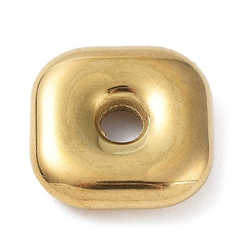 304 Stainless Steel Spacer Beads, Square, Golden, 17x17x4.5mm, Hole: 3.7mm