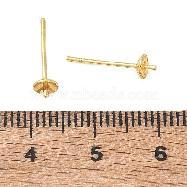 Brass Stud Earring Findings(KK-A300-29A-G)-3