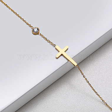Stainless Steel Cross Pendant Necklace(MB5572-1)-3