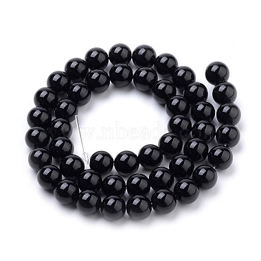 Natural Obsidian Beads Strands(G-S259-33-10mm)-2