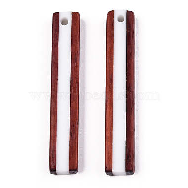 Opaque Resin & Wood Pendants(X-RESI-N039-06A)-2