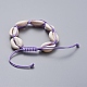 Natural Cowrie Shell Braided Beads Bracelets(BJEW-JB05057)-3