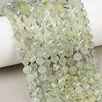 Natural Prehnite Beads Strands, Faceted, Twist, 6~6.5x5x5mm, Hole: 1mm, about 58~61pcs/strand, 14.17''~14.69''(36~37.3cm)(G-P611-C33-01)