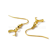 304 Stainless Steel Earring Hooks, with Ice Pick Pinch Bails, Golden, 27.5x21mm, 21 Gauge, Pin: 0.7mm and 0.5mm(for half dirlled beads)(STAS-WH0035-14G)