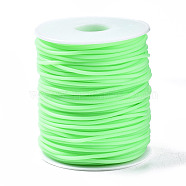 Hollow Pipe PVC Tubular Synthetic Rubber Cord, Wrapped Around White Plastic Spool, Light Green, 3mm, Hole: 1.5mm, about 27.34 yards(25m)/roll(RCOR-R007-3mm-21)