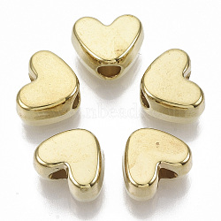 CCB Plastic Beads, Heart, Golden, 9x11.5x6.5mm, Hole: 3.5mm(X-CCB-S163-016G)