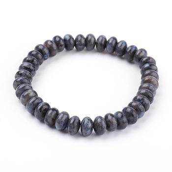 Natural Labradorite Beads Stretch Bracelets, 2 inch(52mm)