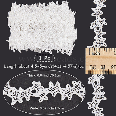 Star Polyester Lace Trim Ribbon(OCOR-WH20003-13B)-2