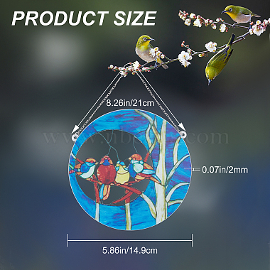 Four Birds Acrylic Suncatchers(AJEW-WH0258-459)-2