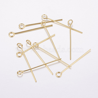2.4cm Real 18K Gold Plated Brass Eye Pins