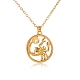 Alloy Flat Round with Constellation Pendant Necklaces(PW-WG52384-08)-1