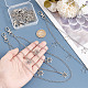 4Pcs 4 Styles Brass & 304 Stainless Steel Double Layer Chains for Jeans Pants with Alloy Star Charms(AJEW-GO00009)-3