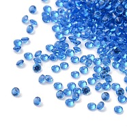 Cubic Zirconia Cabochons, Faceted Diamond, Cornflower Blue, 1x1mm(ZIRC-K090-1mm-01G)