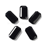 Natural Obsidian Cabochons, Faceted Rectangle, 15x8.5x3.6mm(G-C057-04A-10)