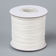 Waxed Polyester Cord, Bead Cord, Creamy White, 0.5mm, about 169.51~174.98 Yards(155~160m)/Roll(YC-0.5mm-125)