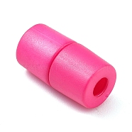 Plastic Lanyard Safety Breakaway Pop Barrel Connectors for Necklace, Ribbon Lanyards, Fuchsia, 20x11mm, Hole: 4.5mm(KY-TAC0005-05F)