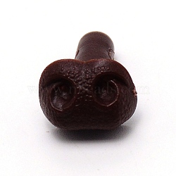 Plastic Safety Noses, Craft Nose, for DIY Doll Toys Puppet Plush Animal Making, Coconut Brown, 17mm, Nose: 10x12mm, Hole: 2mm, Pin: 5mm(DIY-WH0196-26C-02)