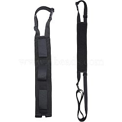 Nylon Storage Tools, for Fishing Rod, Black, 1170~1800x26~75x1~5mm, 2pcs/pair(AJEW-WH0188-93)