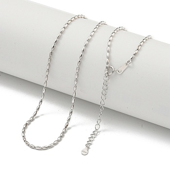 925 Sterling Silver Necklaces, Real Platinum Plated, 15.83 inch(40.2cm)