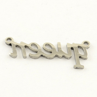 Fashionable Stainless Steel Word Charms(X-STAS-R059-42)-2