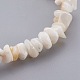 White Shell Chip Beads Stretch Bracelets(BJEW-JB03982-01)-2