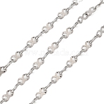 304 Stainless Steel 8-Shaped Links Chains, Soldered, with Spool, Stainless Steel Color, 4.5x2.5x0.5mm(CHS-B015-15P)
