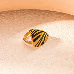 Triangle Leopard Print 304 Stainless Steel Finger Rings, Golden, 20mm(FS-WGB4C4F-03)