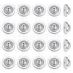 24Pcs Brass Ear Nuts, Hat, Platinum, 8x4mm, Hole: 0.7mm(KK-ME0003-65P)