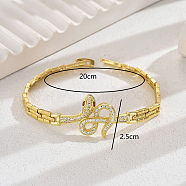 Luxurious Hip-hop Style Snake Bracelet with Zirconia for Women's Date.(TX0735)